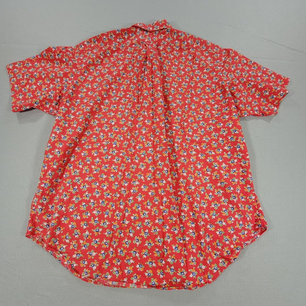 Ralph Lauren Classic Fit Floral Button Down Shirt Coastal Preppy Men's XL Red - Picture 7 of 7